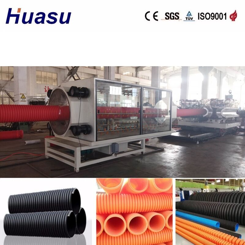 High Productivity Double Wall Corrugated Pipe Extrusion Line with 32-1600mm Pipe Diameter and Siemens PLC Control