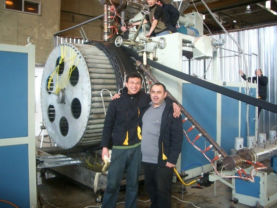 Linha enorme linha da extrusão da tubulação do HDPE da concavidade do diâmetro de produção da tubulação da espiral da parede