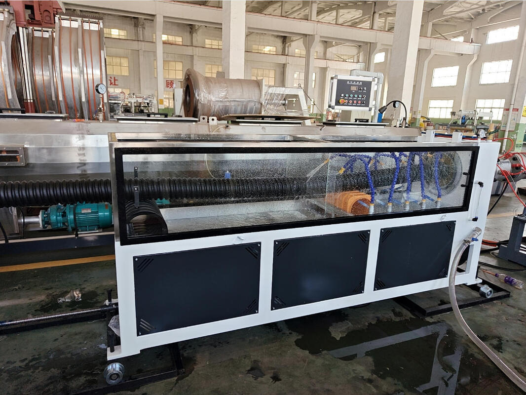 Tipo de tubo de parede única Linha de extrusão de tubo espiral Opções semi-automáticas a totalmente automáticas Forma do tubo com amostra ou desenho