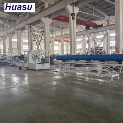 32-1600mm Diameter Double Wall Corrugated Pipe Extrusion Line with Socket Online and 520kW Installed Power
