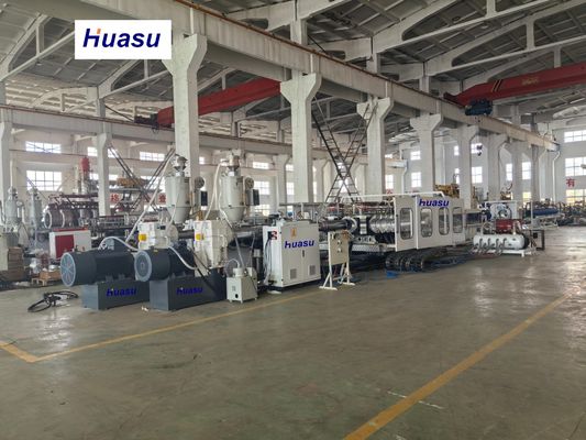 60-2000kg/h Capacity 32-1600mm Pipe Diameter PVC Corrugated Pipe Extrusion Machine With Online Cutting Procedure