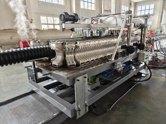 Integral Type Extruder Double Wall Corrugated Pipe Extrusion Line with 75mm-315mm Screw Diameter and HV>740 Barrel Screw