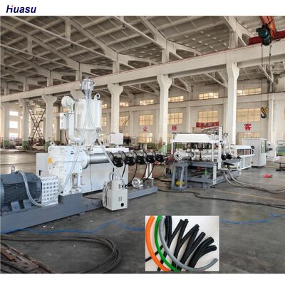 Double Wall Corrugated Pipe Extrusion Line with Barrel Hardness HV>940, Gear Material 20CrMnTi, and Screw Ratio 33:1