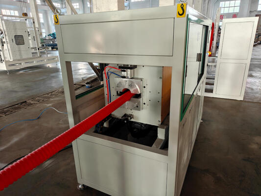 Double Wall Corrugated Pipe Extrusion Line with Pressure Water Cooling Continuously Featuring Siemens Brand Electrical Parts and 100kg/h - 2000kg/h Production Capacity