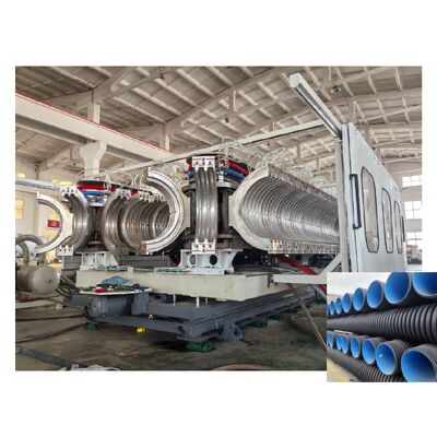 PE Double Wall Corrugated Pipe Extrusion Line Built with Aluminium Alloy Mould Material Ensuring Stable Pipe Production