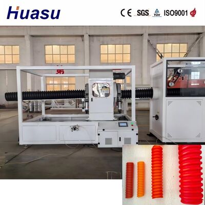 PE Single Wall Spiral Corrugated Pipe Extrusion Line 100-1200kg/h Output Fully Automatic for Municipal Engineering